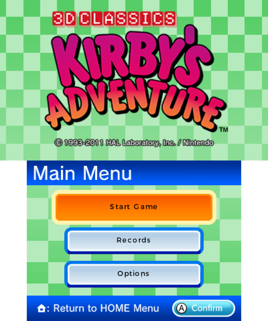 3D Classics: Kirby's Adventure
